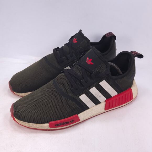 Adidas NMD R1 Athletic Lace Up Running Shoe Mens Size 11.5 GW1620 Black White - Picture 1 of 10